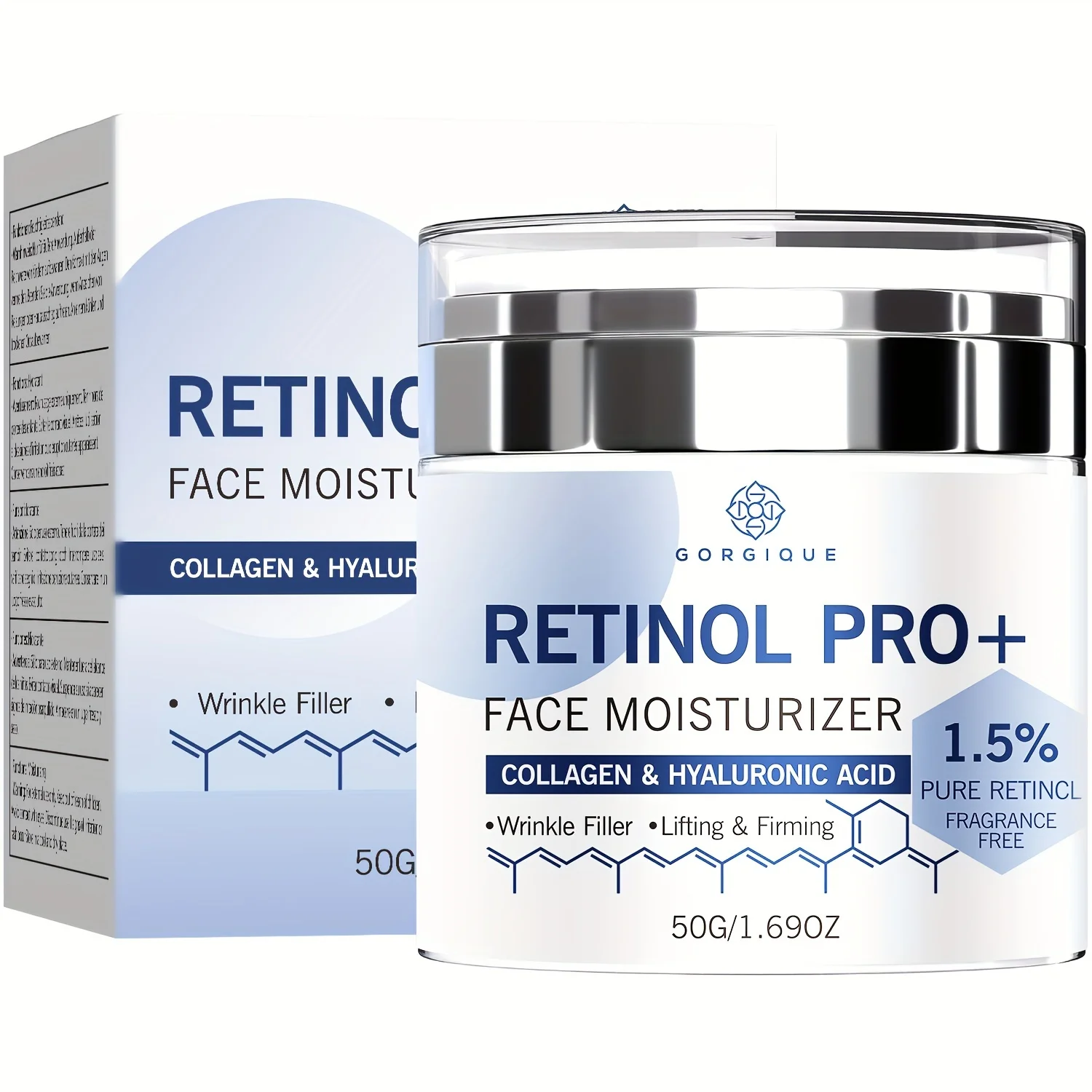 Retinol Cream for Face with Collagen and Hyaluronic Acid Night and Day Face Moisturizer
Retinol Cream for Face with Collagen and Hyaluronic Acid Night and Day Face Moisturizer
