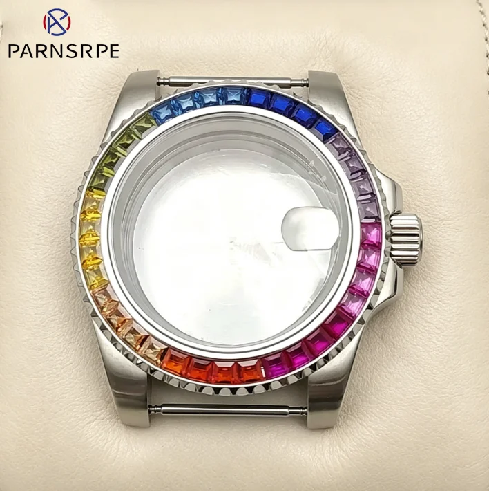 Men's Mechanical Watch Cases Parts for NH35 Movement Bidirectional Rotating Diamond Bezel Solid Case Back Sapphire Case
Men's Mechanical Watch Cases Parts for NH35 Movement Bidirectional Rotating Diamond Bezel Solid Case Back Sapphire Case