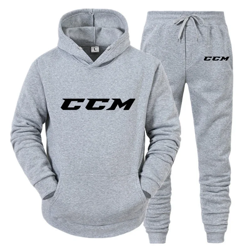 Новые мужские комплекты CCM, толстовки + брюки, модная повседневная осенне-зимняя спортивная одежда, пуловер с капюшоном из двух предметов, спортивные костюмы для бега
Новые мужские комплекты CCM, толстовки + брюки, модная повседневная осенне-зимняя спортивная одежда, пуловер с капюшоном из двух предметов, спортивные костюмы для бега