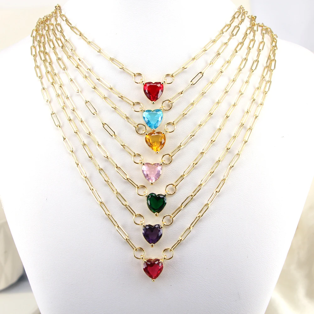 5PCS, Gold Link Chain Hip Hop Heart Pendant Necklace CZ Zircon Choker Necklaces For Women Jewelry 
5PCS, Gold Link Chain Hip Hop Heart Pendant Necklace CZ Zircon Choker Necklaces For Women Jewelry