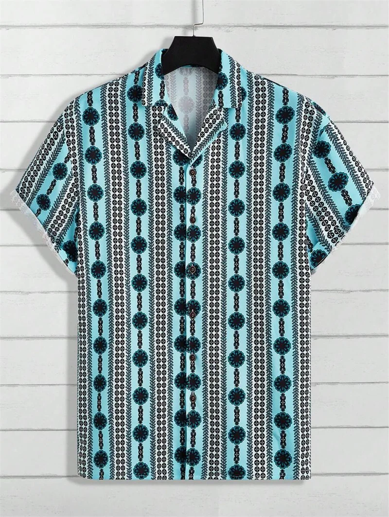 Men's shirt pattern printed lapel, summer striped short sleeved Hawaiian daily vacation, casual and comfortable 2025
Men's shirt pattern printed lapel, summer striped short sleeved Hawaiian daily vacation, casual and comfortable 2025