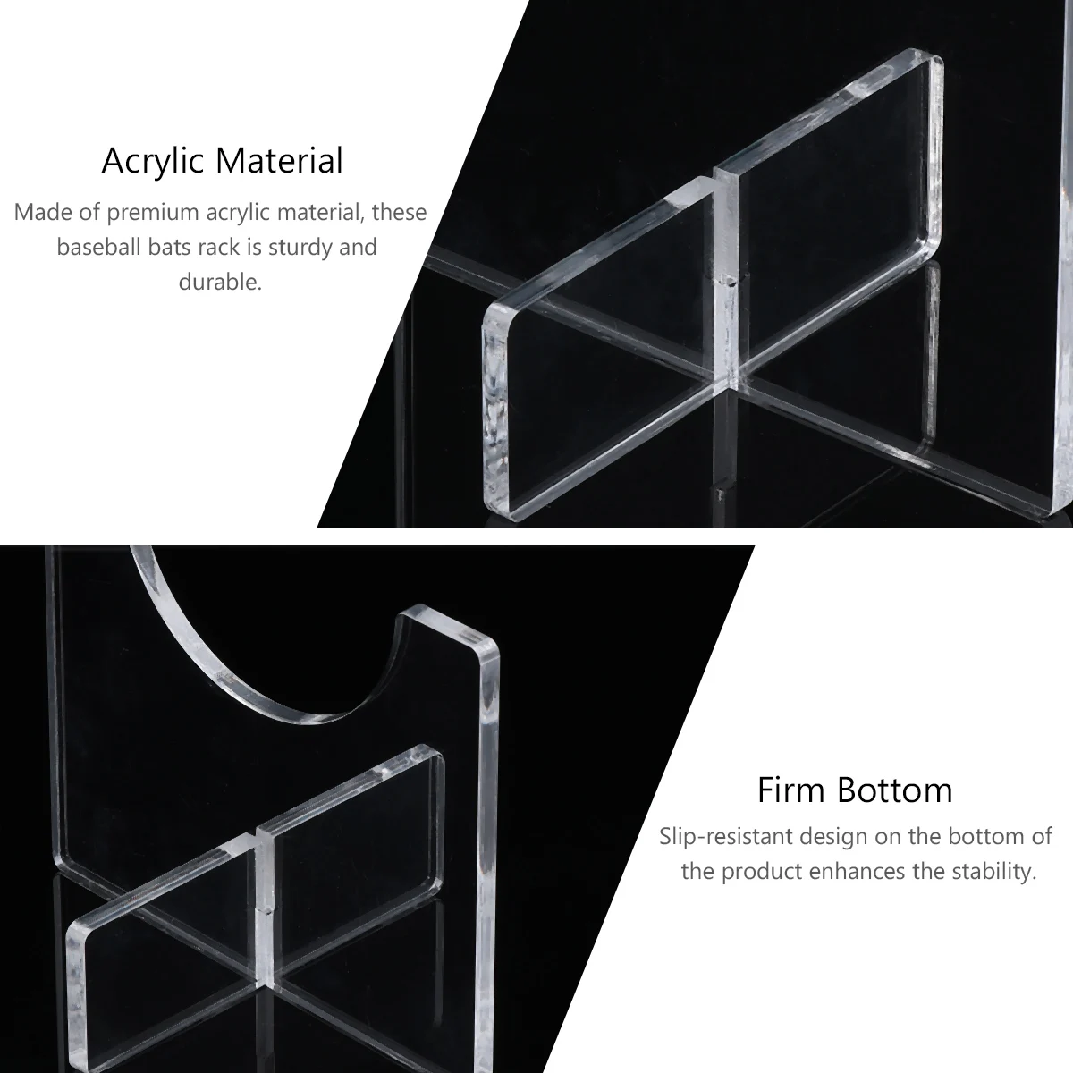 Acrylic Display Holder Baseball Bat Rack Sturdy Durable Premium Material Transparent Stand Fits Various Bats Childs Bat Save 
Acrylic Display Holder Baseball Bat Rack Sturdy Durable Premium Material Transparent Stand Fits Various Bats Childs Bat Save
