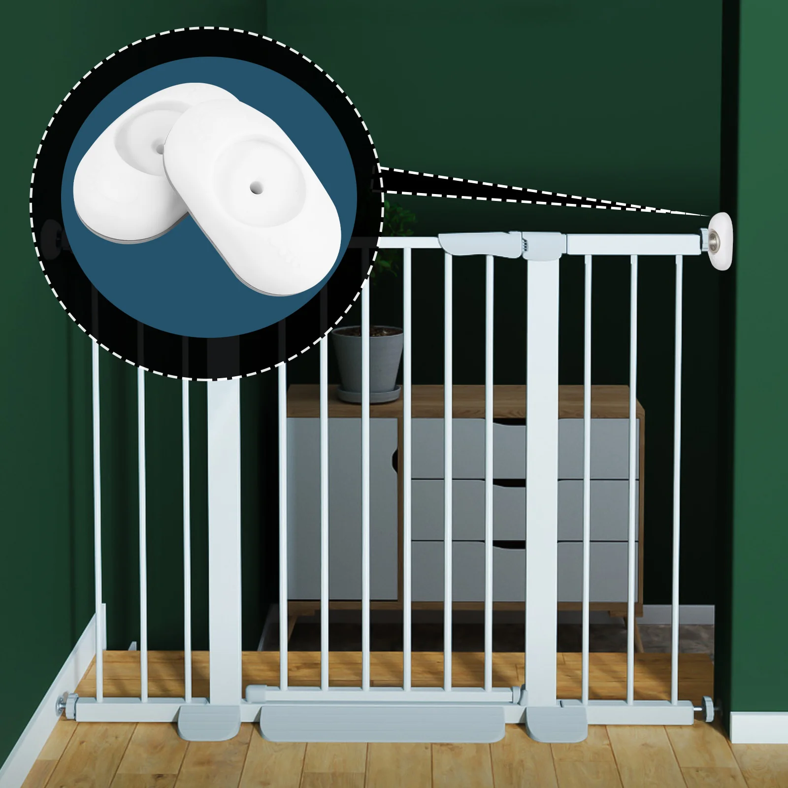 2 шт., фиксаторы для защитных ограждений для детей, прочные настенные протекторы, нескользящая нижняя часть, аксессуары для домашних животных, защитные накладки на стену для дверного забора 
2 шт., фиксаторы для защитных ограждений для детей, прочные настенные протекторы, нескользящая нижняя часть, аксессуары для домашних животных, защитные накладки на стену для дверного забора