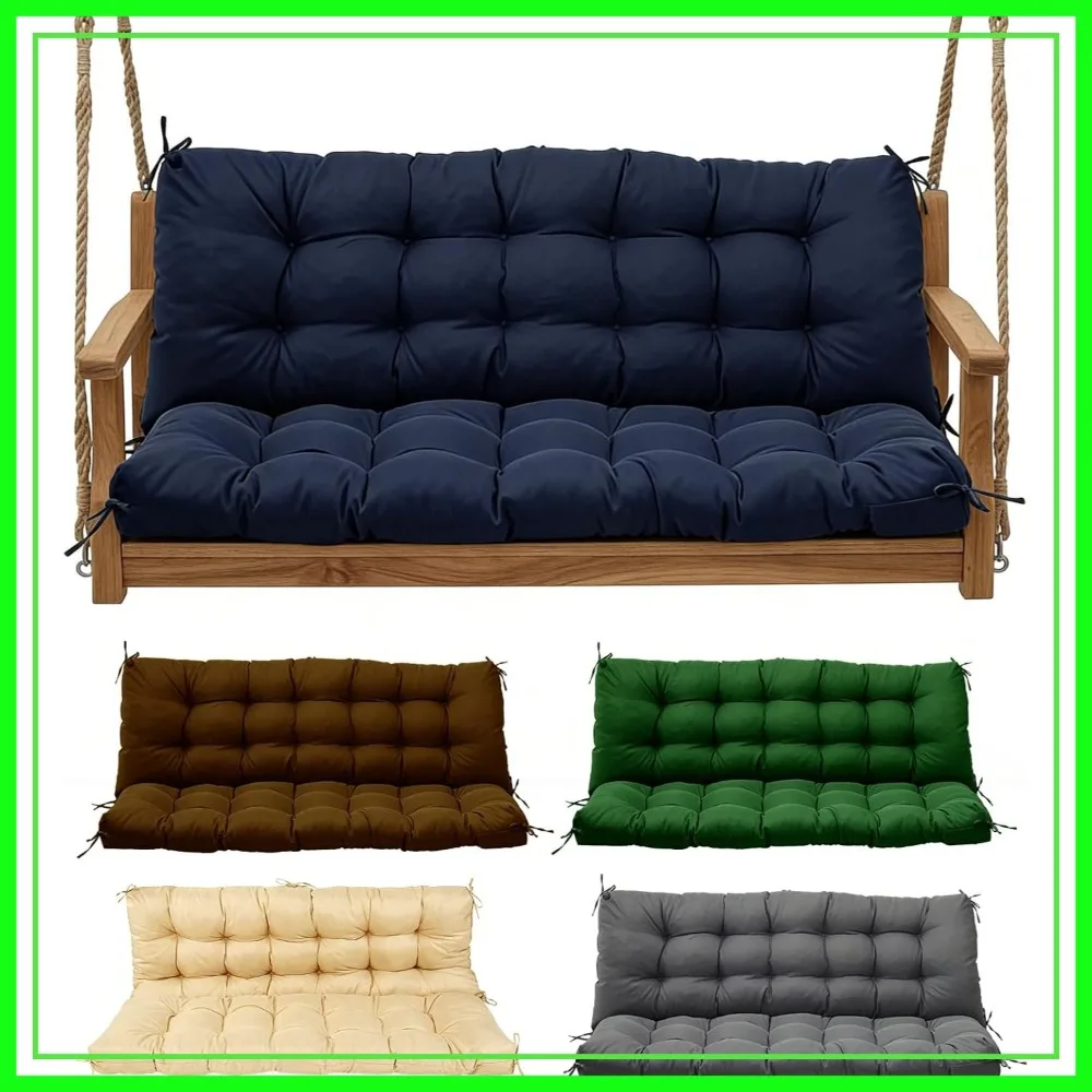 Waterproof Bench Cushion for Outdoor Swing, 2-3 Seater Replacement Thickened with Ties, Patio Garden Backyard (60x40, Navy Blue)
Waterproof Bench Cushion for Outdoor Swing, 2-3 Seater Replacement Thickened with Ties, Patio Garden Backyard (60x40, Navy Blue)