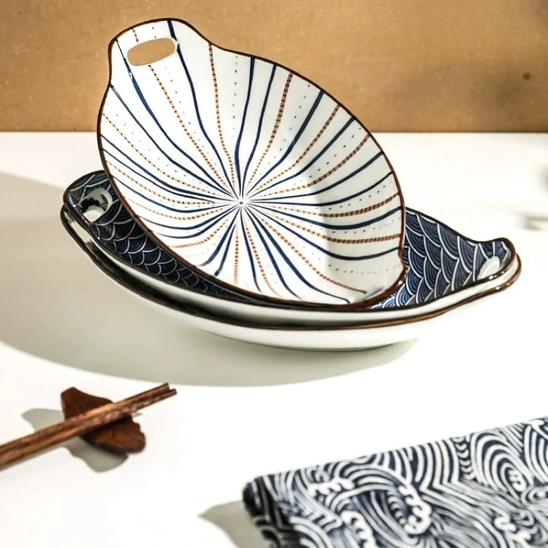 LTT household high-end oval vegetable plate high temperature ceramic fish binaural plate
LTT household high-end oval vegetable plate high temperature ceramic fish binaural plate