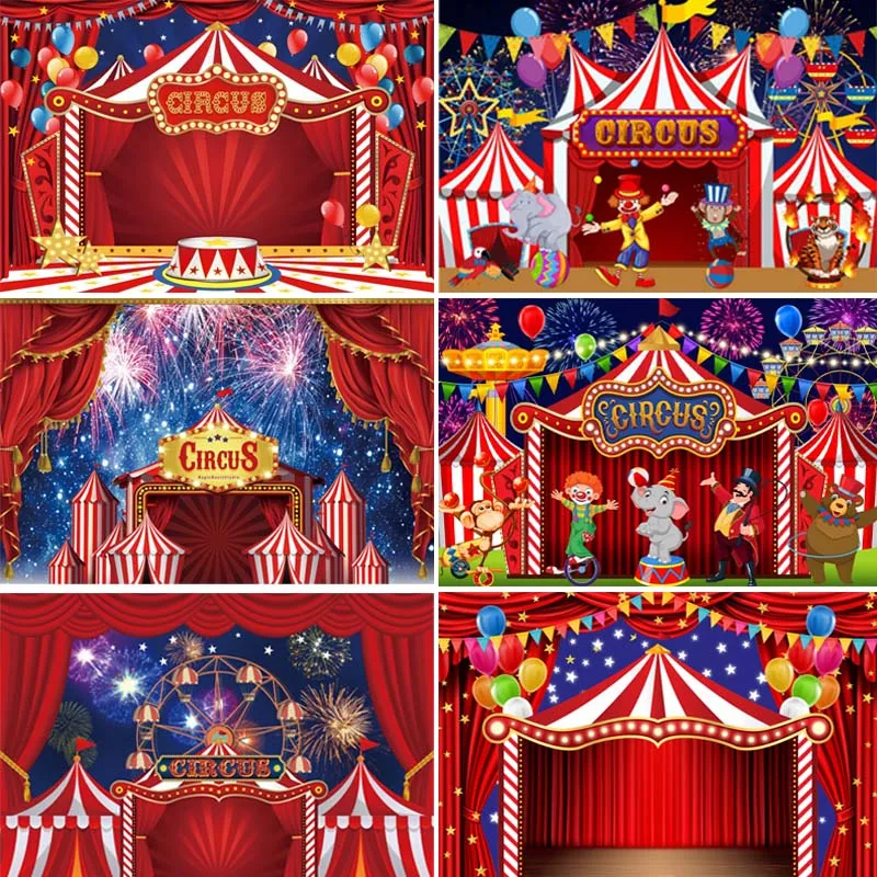 Mocsicka Circus Photography Backdrop Carnival Clown Play Show Happy Birthday Party Decor Kids Portrait Photography Background
Mocsicka Circus Photography Backdrop Carnival Clown Play Show Happy Birthday Party Decor Kids Portrait Photography Background