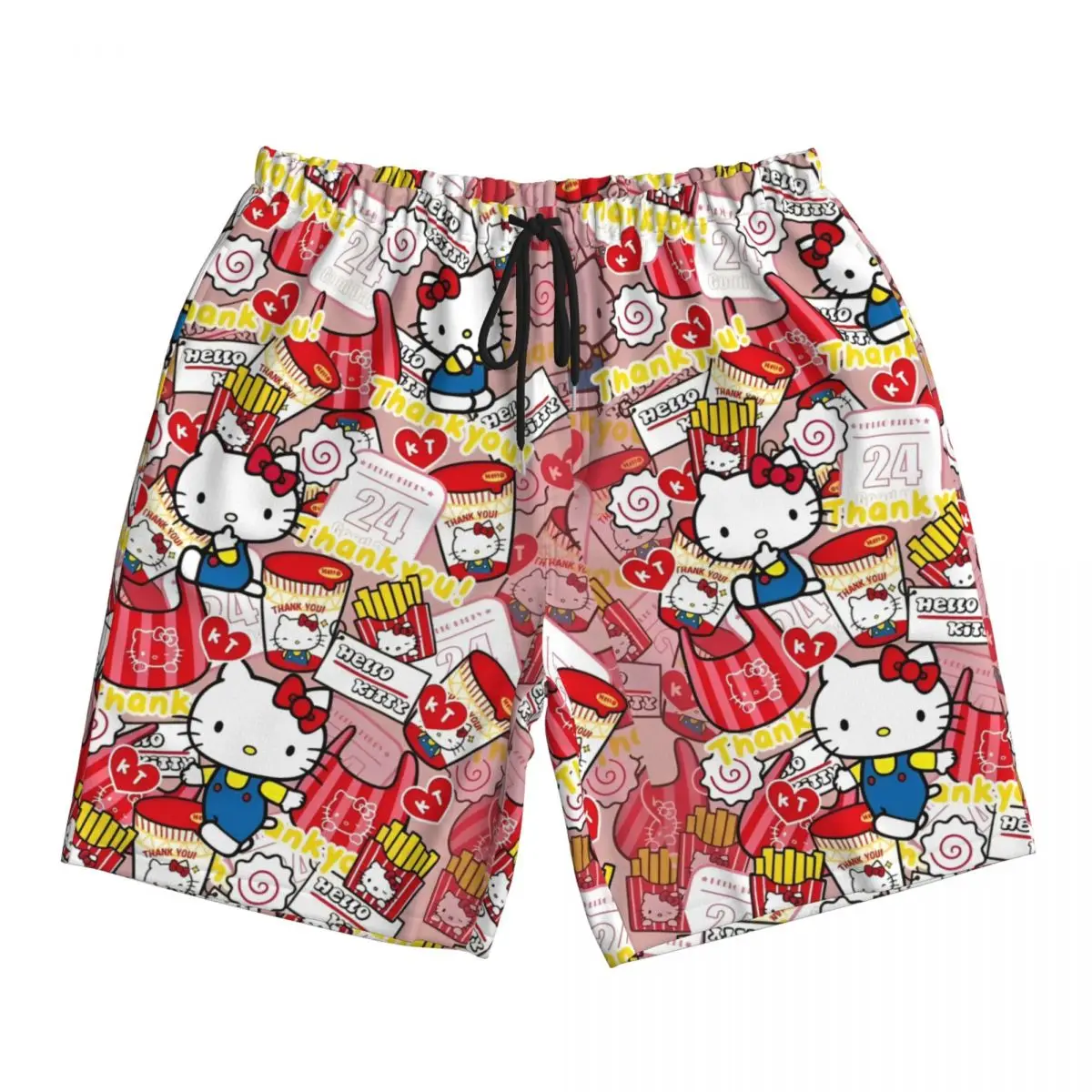 Новые летние мужские шорты с героями мультфильмов «Hello Kitty», женские плавки, пляжные шорты с принтом, брюки для отдыха и доски
Новые летние мужские шорты с героями мультфильмов «Hello Kitty», женские плавки, пляжные шорты с принтом, брюки для отдыха и доски