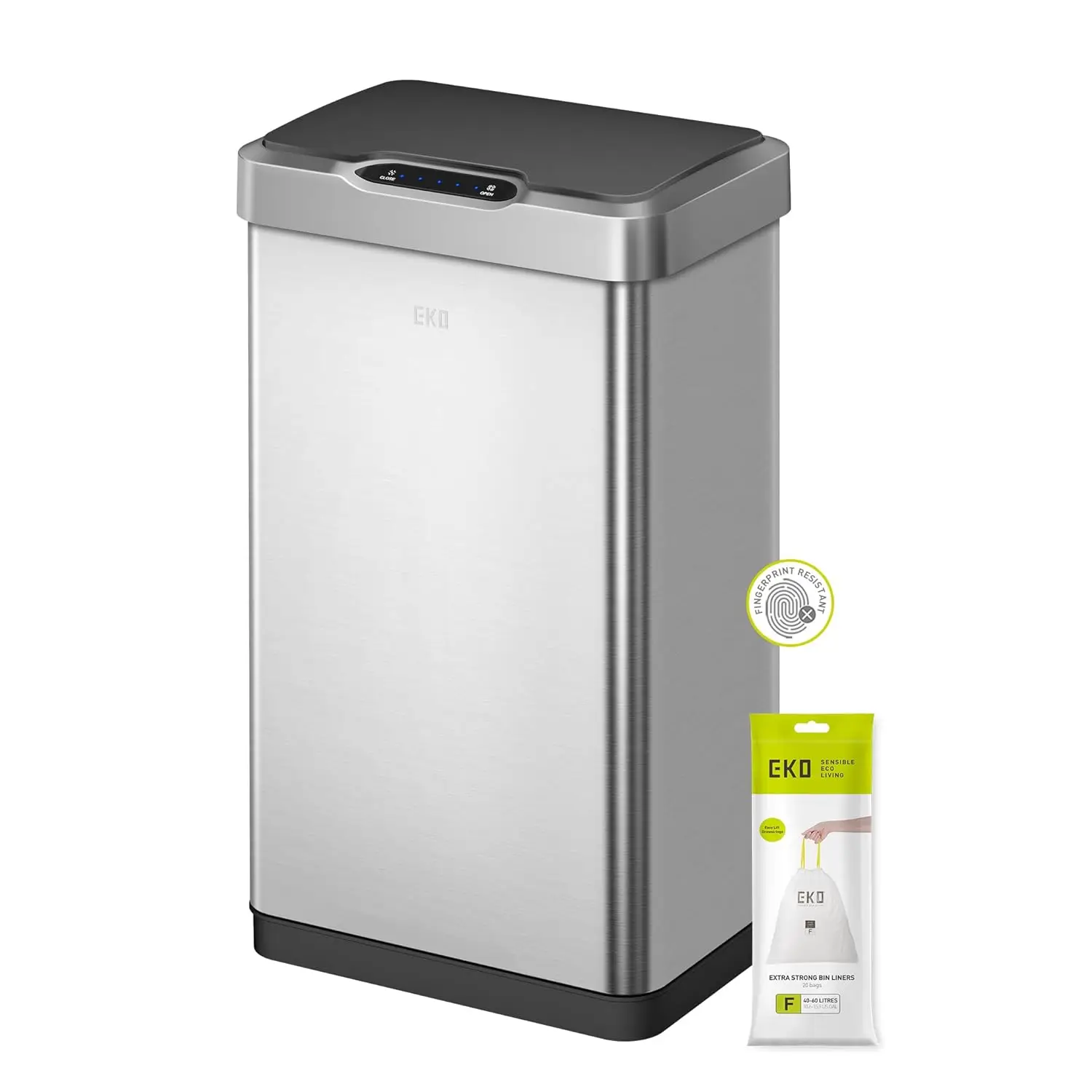 50L Touchless Motion Sensor Trash Can Rectangular Brushed Stainless Steel Kitchen Office Waste Bin, Custom
50L Touchless Motion Sensor Trash Can Rectangular Brushed Stainless Steel Kitchen Office Waste Bin, Custom