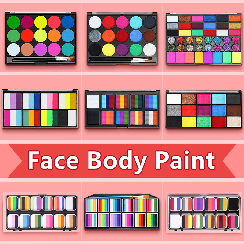 Face Body Paint Palette Art Painting Makeup Palette Rainbow Water-Soluble Colorful Painting Festival Make Up Kit
Face Body Paint Palette Art Painting Makeup Palette Rainbow Water-Soluble Colorful Painting Festival Make Up Kit
