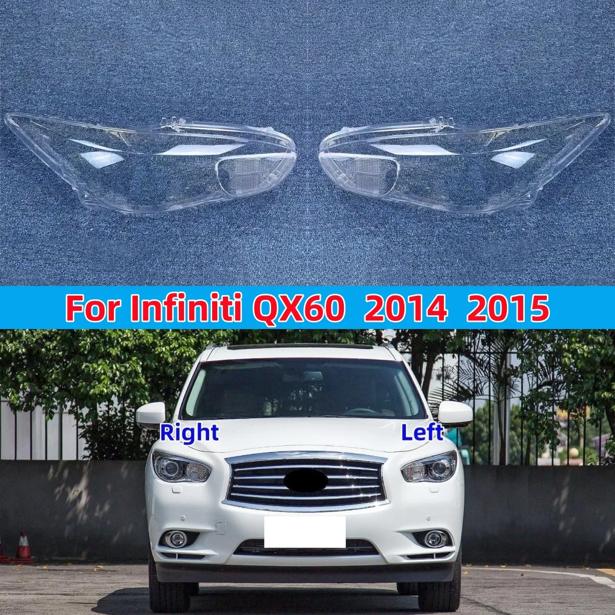 For Infiniti QX60 2014 2015 Car Front Headlight Glass Replacement Lens Cover Lampshade Clear Headlamp Shell Car Accessories
For Infiniti QX60 2014 2015 Car Front Headlight Glass Replacement Lens Cover Lampshade Clear Headlamp Shell Car Accessories