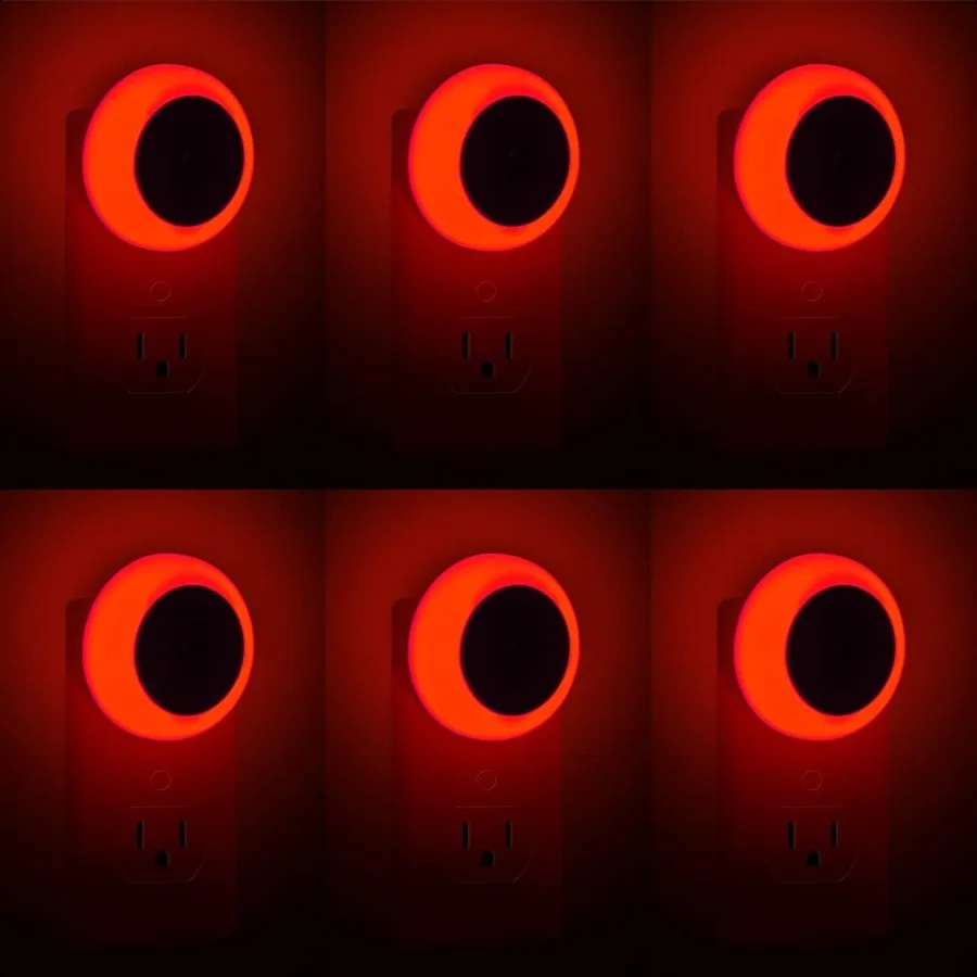 6 Pack Red LED Plug into Wall with Dusk to Dawn sensors Plug in Night Lights for Room Bedroom Bathroom Baby ry Stair Lights Hal
6 Pack Red LED Plug into Wall with Dusk to Dawn sensors Plug in Night Lights for Room Bedroom Bathroom Baby ry Stair Lights Hal