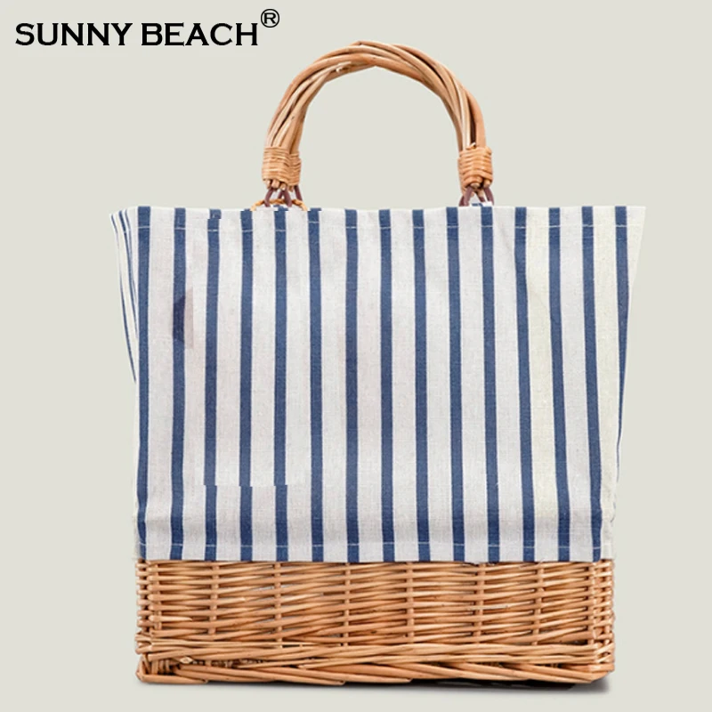 Stripe Design Straw Woven Bag Straw Woven Splicing Bag Rattan Woven Portable Canvas Bag Women Handbag
Stripe Design Straw Woven Bag Straw Woven Splicing Bag Rattan Woven Portable Canvas Bag Women Handbag
