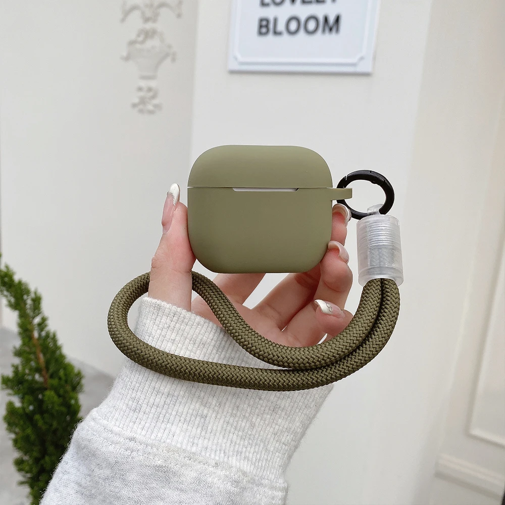 Soft Case For Apple AirPods 4 3 2 1 Pro Cover Silicone Bluetooth wireless headset sleeve For AirPods Pro2 Case With Braided rope
Soft Case For Apple AirPods 4 3 2 1 Pro Cover Silicone Bluetooth wireless headset sleeve For AirPods Pro2 Case With Braided rope
