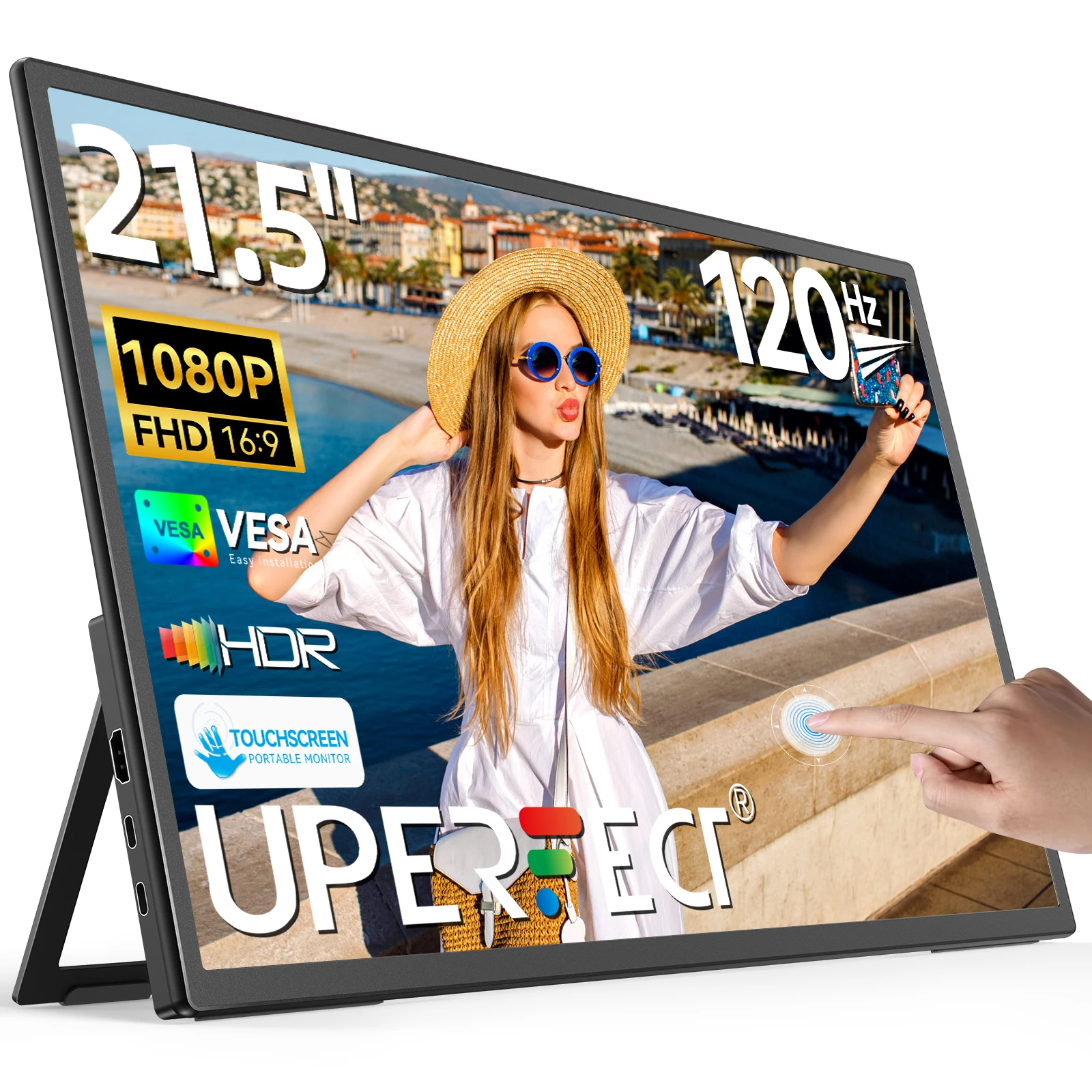 UPERFECT 21.5” 120HZ Touchscreen Portable Monitor Large Gaming Display With HDMI Type C External Screen For Laptops Phones PC
UPERFECT 21.5” 120HZ Touchscreen Portable Monitor Large Gaming Display With HDMI Type C External Screen For Laptops Phones PC