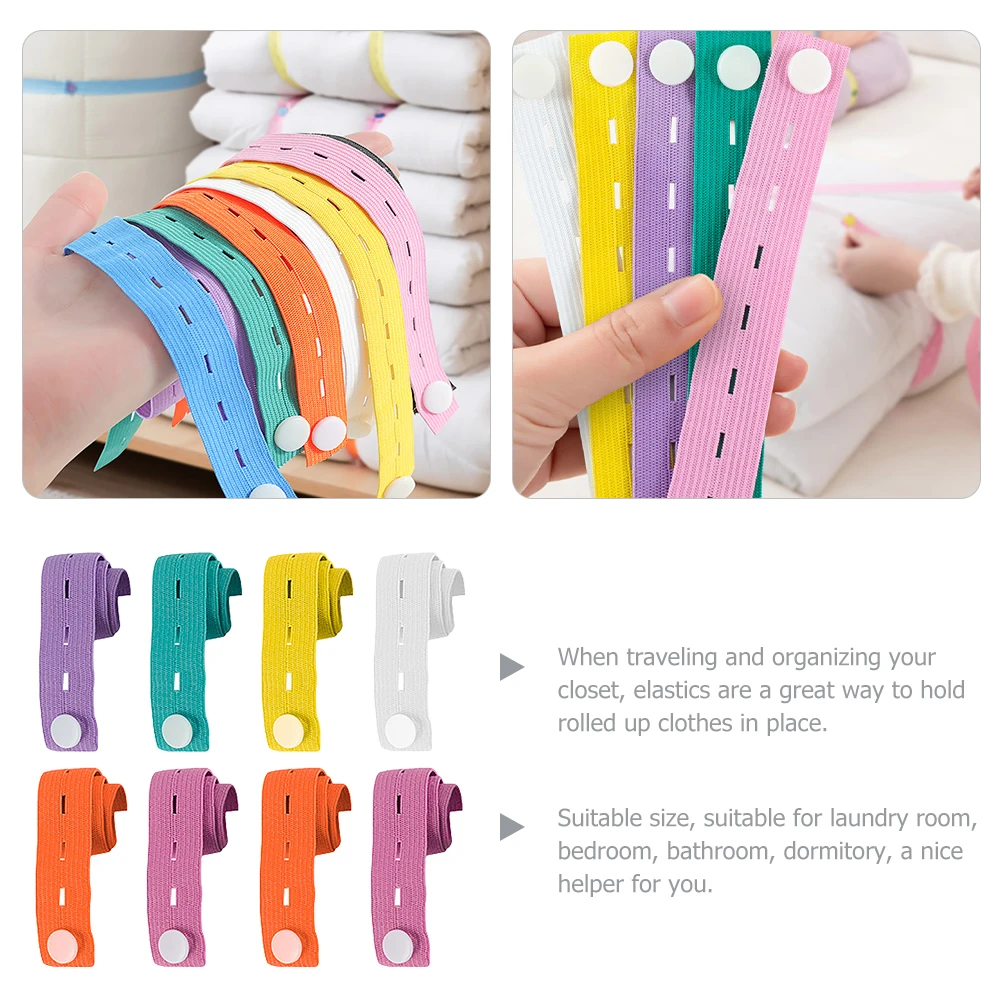 8 Pcs Clothes Storage Belts Elastic Closet Travel ganizing Straps Adjustable Folding Laundry Bedroom Supply 
8 Pcs Clothes Storage Belts Elastic Closet Travel ganizing Straps Adjustable Folding Laundry Bedroom Supply