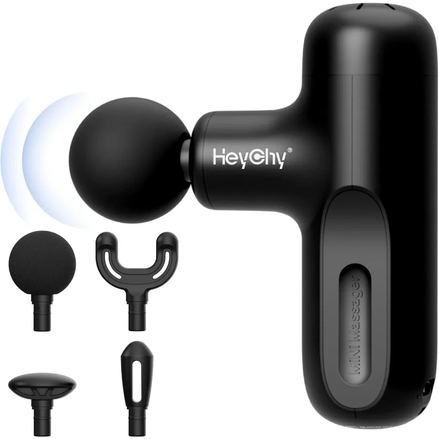 Mini Massage Gun Deep Tissue Handheld Portable TravelSized Percussion Massager with 4 Attachments and 5 Speed Settings for Musc
Mini Massage Gun Deep Tissue Handheld Portable TravelSized Percussion Massager with 4 Attachments and 5 Speed Settings for Musc