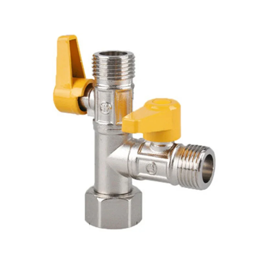 3 Way G1/2 Inch T-Shaped Shut Off Diverter Valve with 360 Swivel One Female Two Male Threads for RV Shower Water Flow Splitter
3 Way G1/2 Inch T-Shaped Shut Off Diverter Valve with 360 Swivel One Female Two Male Threads for RV Shower Water Flow Splitter