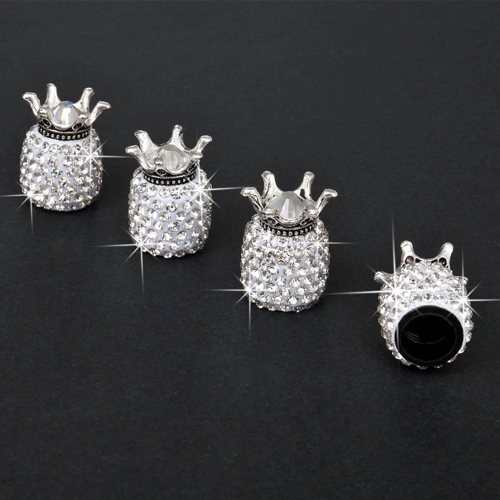 4 pcs Crown Shape Car Tires Valve Cover Shining Diamond Cap Universal Dust Proof Gas Leak Stem Accessories
4 pcs Crown Shape Car Tires Valve Cover Shining Diamond Cap Universal Dust Proof Gas Leak Stem Accessories