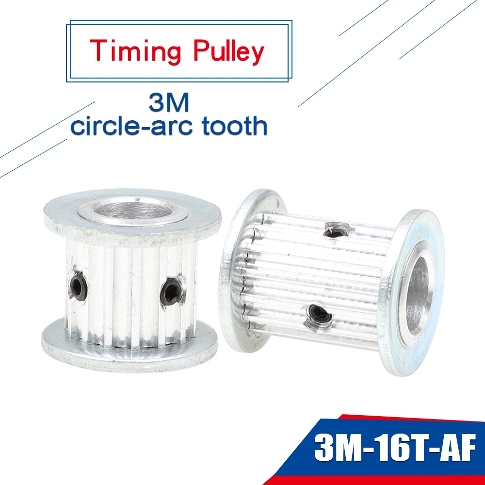 Timing Pulley 3M16Teeth Bore Size 4/5/6/6.35/8 mm Aluminum Belt Pulley Slot Width 11/16 mm For 3M-synchronous belt Width 10/15mm
Timing Pulley 3M16Teeth Bore Size 4/5/6/6.35/8 mm Aluminum Belt Pulley Slot Width 11/16 mm For 3M-synchronous belt Width 10/15mm