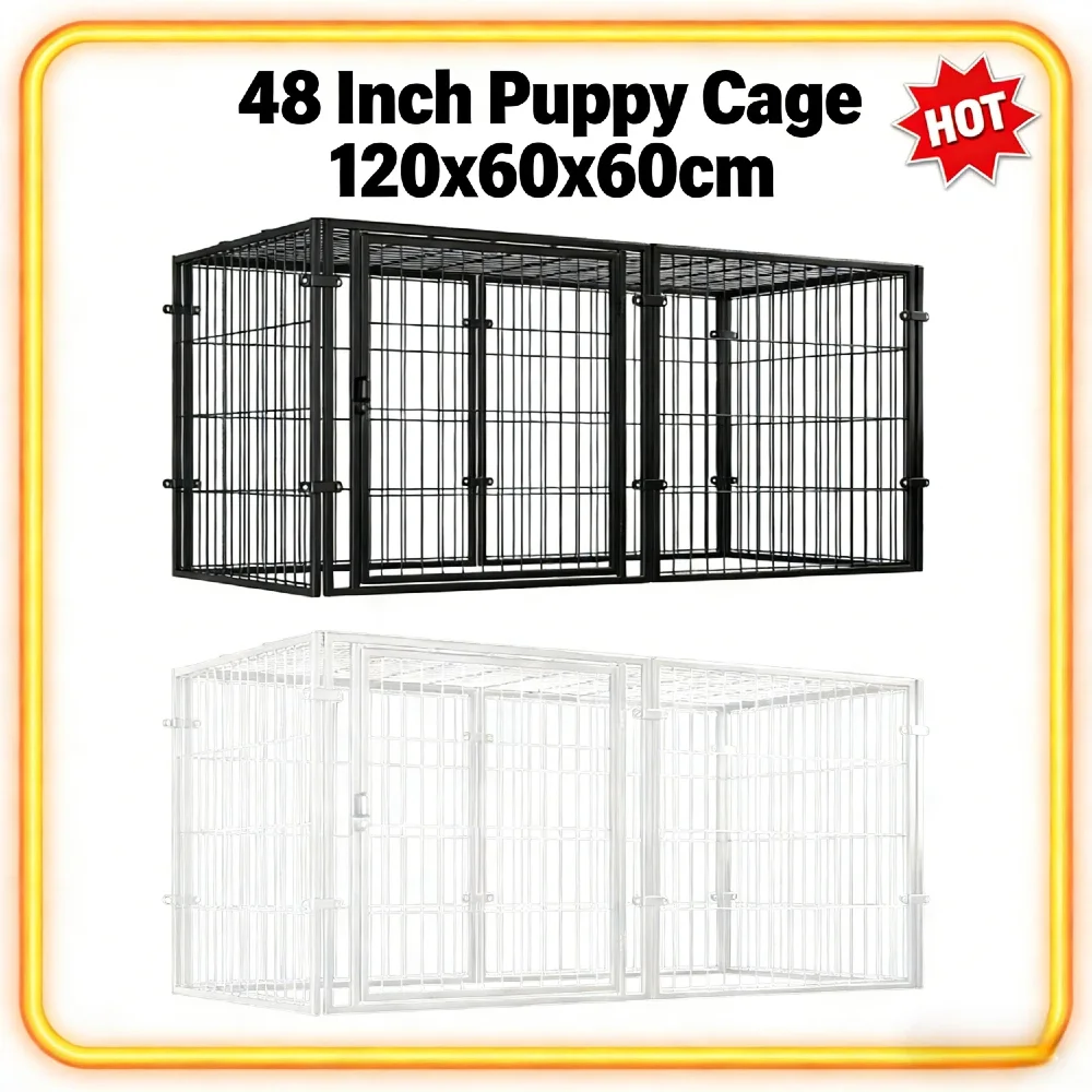 48 Inch Puppy Playpen Heavy Duty Metal Wire Dog Cage Kennel Stackable FoldableEVA Floor Protector Anti-Escape for Small Pet Rabb
48 Inch Puppy Playpen Heavy Duty Metal Wire Dog Cage Kennel Stackable FoldableEVA Floor Protector Anti-Escape for Small Pet Rabb