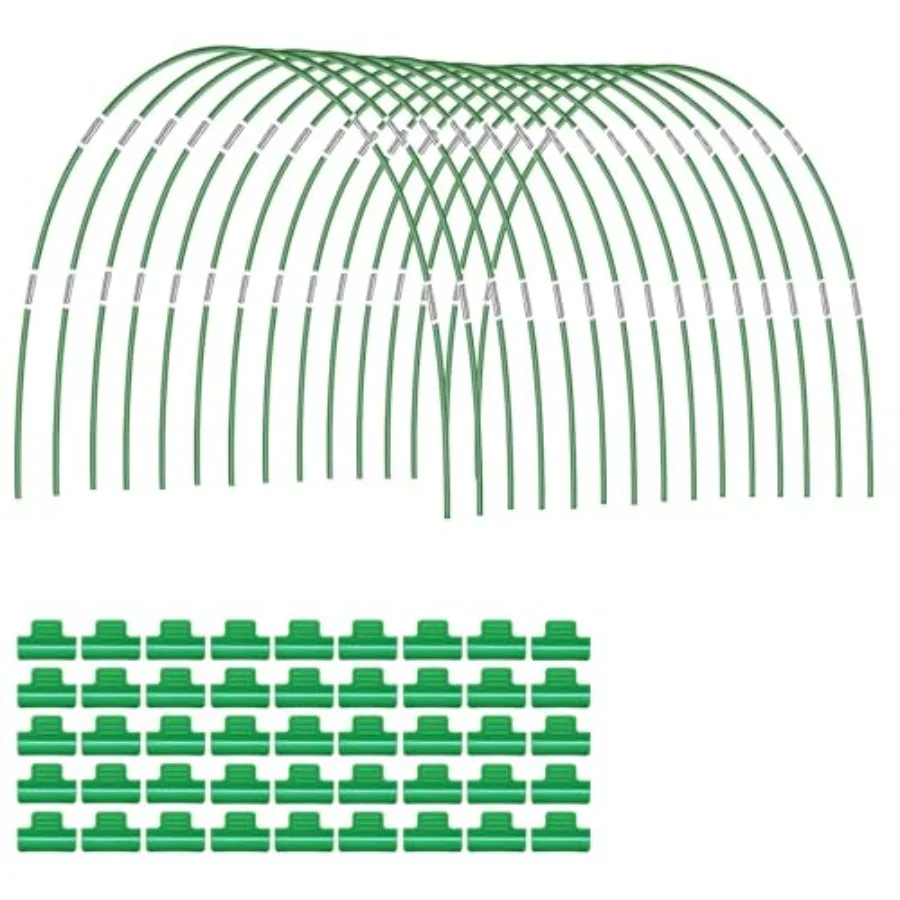 Garden Hoops for Raised Beds, Heavy Duty Greenhouse Hoops for Professional Grow Tunnels, PVC-Coated Plant Support for Row Cover
Garden Hoops for Raised Beds, Heavy Duty Greenhouse Hoops for Professional Grow Tunnels, PVC-Coated Plant Support for Row Cover