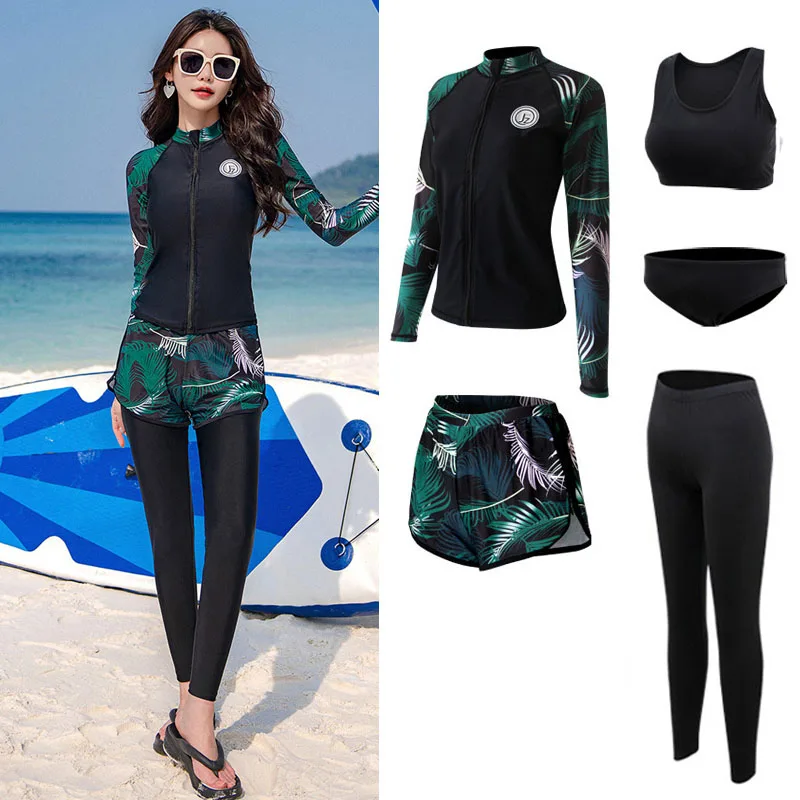 Women Rash Guard Printed Swim Shirts+Leggings Bikini Tankini Surf Swimwear Tops & Bottoms Full Body Active Tracksuit Sportswear
Women Rash Guard Printed Swim Shirts+Leggings Bikini Tankini Surf Swimwear Tops & Bottoms Full Body Active Tracksuit Sportswear