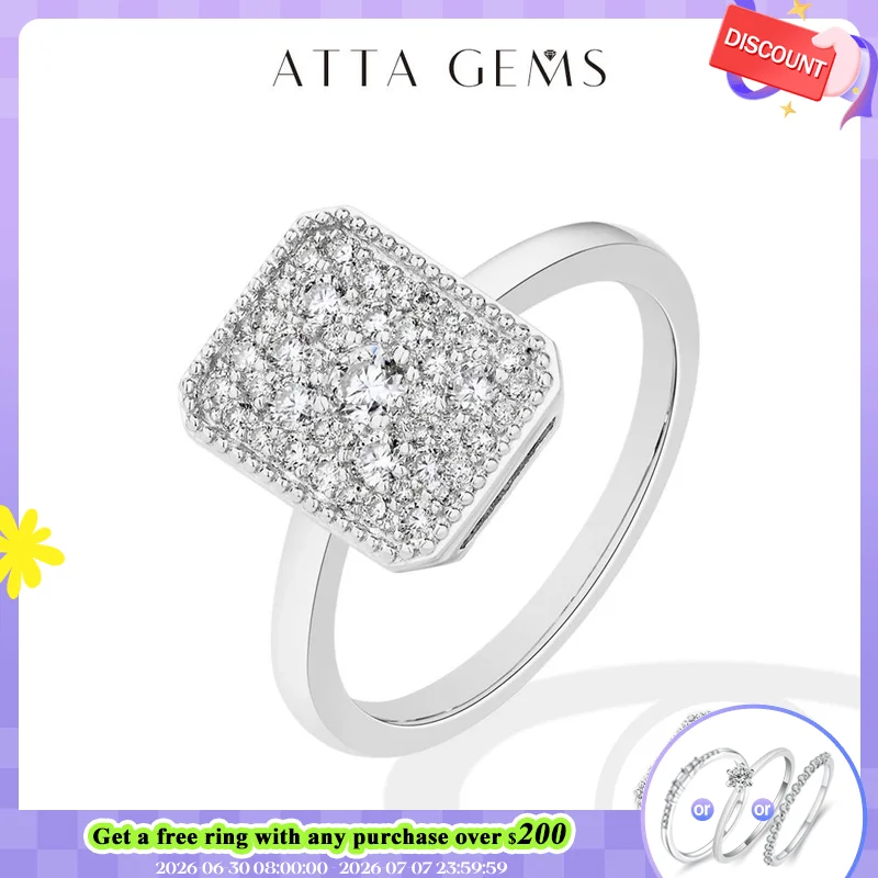 ATTAGEMS Original DVVS1 Moissanite Rings Rectangular Design forWomen 925 Sterling Silver White Gold Engagement Ring Fine Jewelry
ATTAGEMS Original DVVS1 Moissanite Rings Rectangular Design forWomen 925 Sterling Silver White Gold Engagement Ring Fine Jewelry