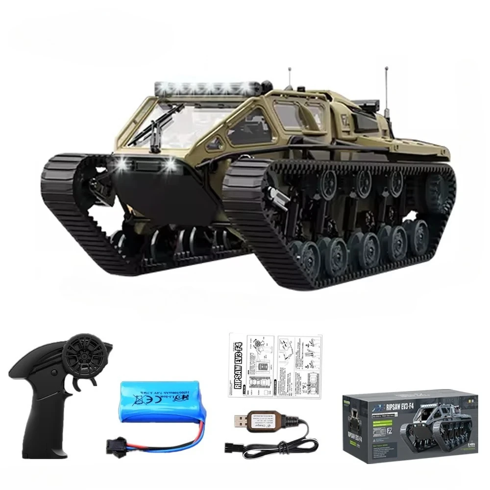 RC Tank Full Scale Tracked Off-road RC Car Simulation Model LED Light Electronic RC Vehicle 2.4G Remote Control Crawler Toys
RC Tank Full Scale Tracked Off-road RC Car Simulation Model LED Light Electronic RC Vehicle 2.4G Remote Control Crawler Toys
