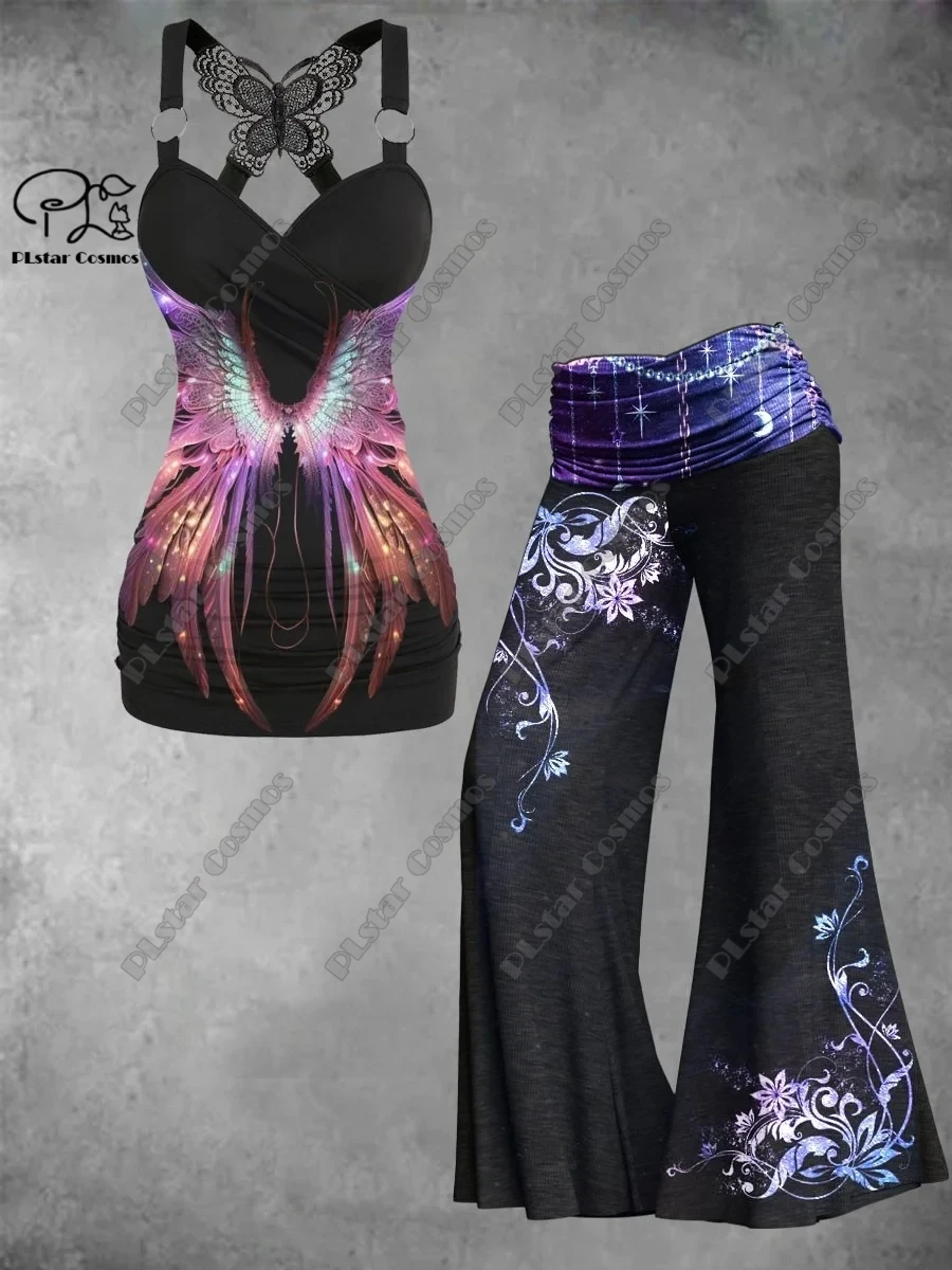 PLstar Cosmos new 3D printed female skull dream catcher color-changing vest + wide-leg pants two-piece set
PLstar Cosmos new 3D printed female skull dream catcher color-changing vest + wide-leg pants two-piece set