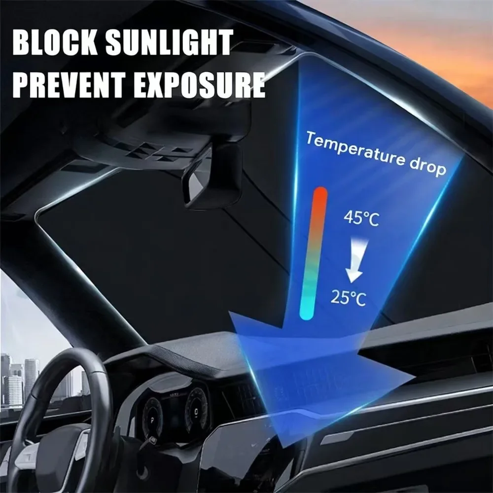 2026 Upgrade Car Windshield Sun Shade Cover Front Window Sun Visor Protection Foldable Car Curtains for Summer Cooling UV
2026 Upgrade Car Windshield Sun Shade Cover Front Window Sun Visor Protection Foldable Car Curtains for Summer Cooling UV