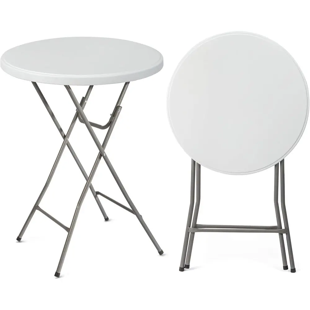 32 Round Plastic Bar Height Table, HDPE Material with Gray Metal Finish, Ideal for High Top Dining, Outdoor Parties, Cafes, Rest
32 Round Plastic Bar Height Table, HDPE Material with Gray Metal Finish, Ideal for High Top Dining, Outdoor Parties, Cafes, Rest