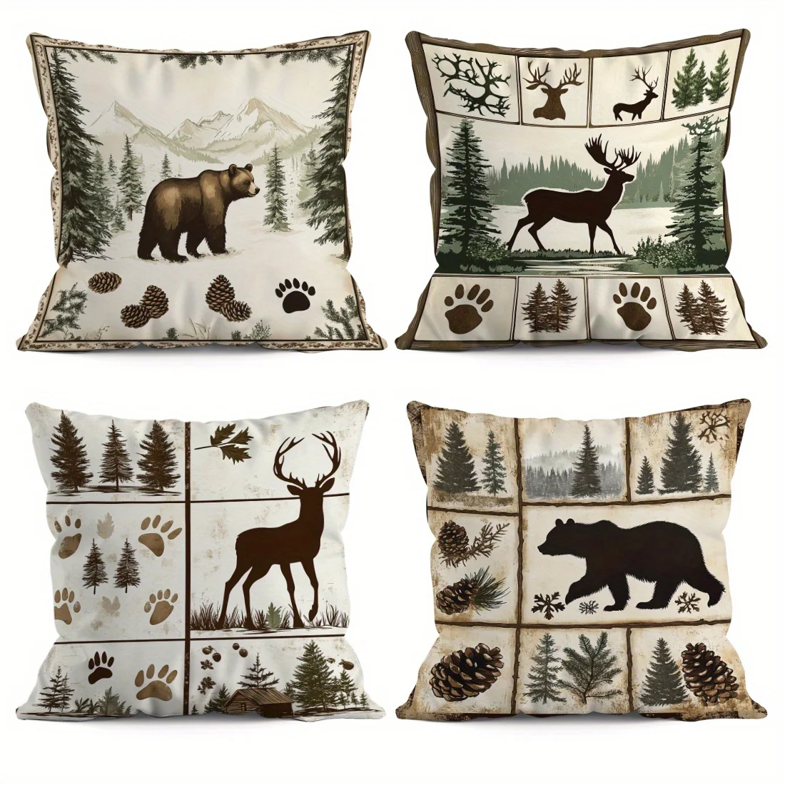 4pcs Forest Animal Collage double-sided Printed Short plush Suitable for living rooms bedrooms sofas (excluding pillow cores)
4pcs Forest Animal Collage double-sided Printed Short plush Suitable for living rooms bedrooms sofas (excluding pillow cores)