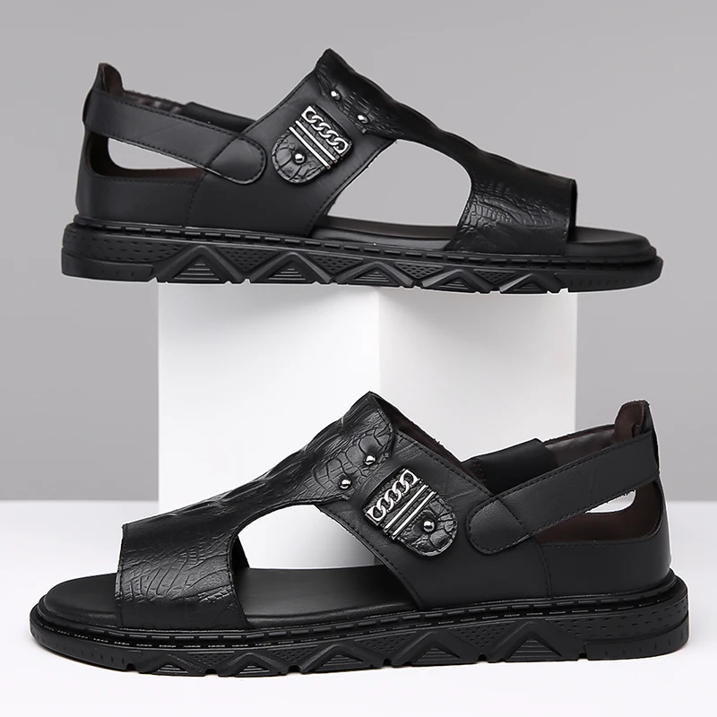 Outdoor 2025 Summer Men's Sandals Slippers High quality Shoes Men's Leather Sandals New Men's Walking Shoes
Outdoor 2025 Summer Men's Sandals Slippers High quality Shoes Men's Leather Sandals New Men's Walking Shoes