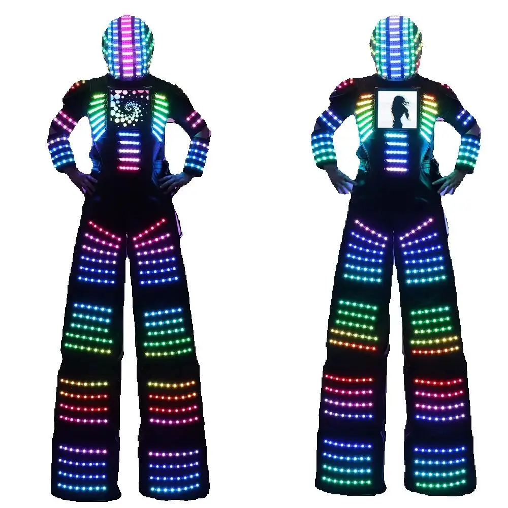 Full Color LED Robot Costume Remote Control Stilts Walker Suit with Excited Digital Screen DIY Text Image LOGO for Parties
Full Color LED Robot Costume Remote Control Stilts Walker Suit with Excited Digital Screen DIY Text Image LOGO for Parties