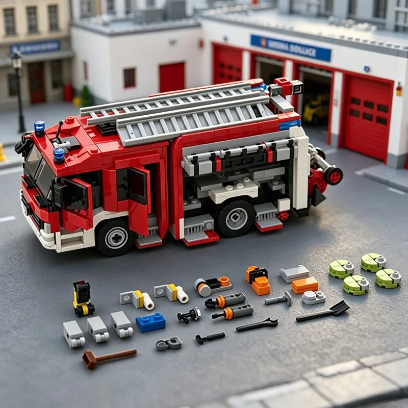 1019pcs Mercedes Atego Munich Firefighter Truck Building Blocks City Fire Rescue Vehicle Model Bricks DIY Assembly Toy Gift
1019pcs Mercedes Atego Munich Firefighter Truck Building Blocks City Fire Rescue Vehicle Model Bricks DIY Assembly Toy Gift