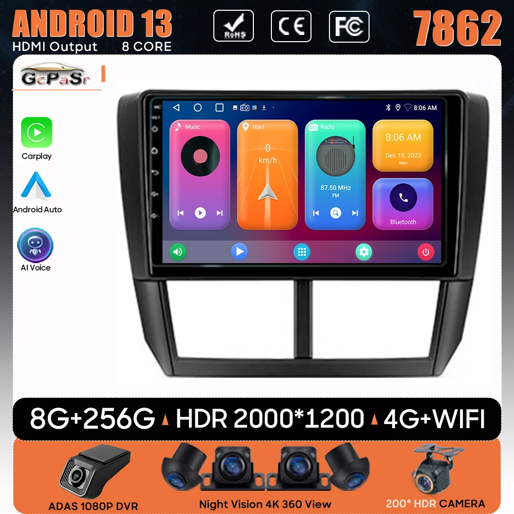 Car Radio Android 14 For Subaru Forester 3 SH For Subaru Impreza GH GE GPS Navigation Android Auto Stereo Carplay Wifi No 2din
Car Radio Android 14 For Subaru Forester 3 SH For Subaru Impreza GH GE GPS Navigation Android Auto Stereo Carplay Wifi No 2din