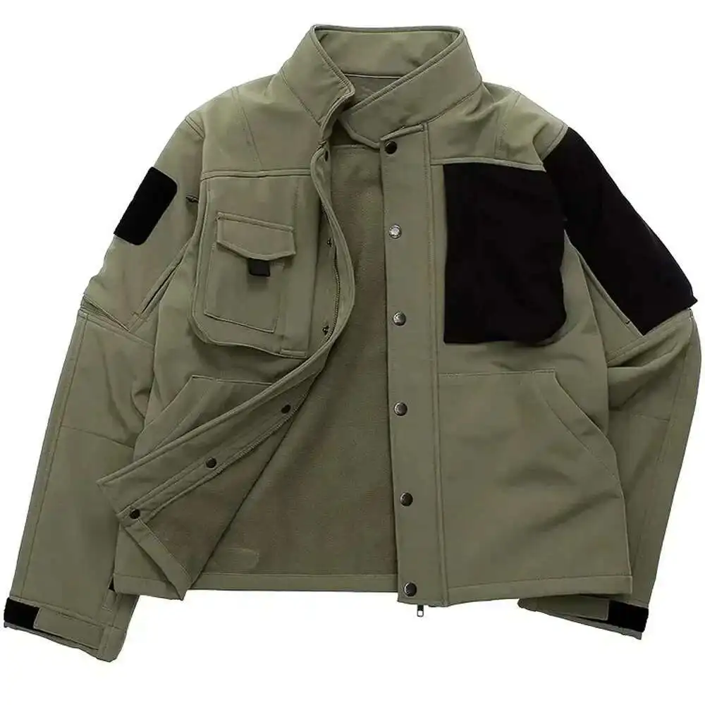 Tactical Jacket Waterproof Windproof Soft Shell Jackets Multi-Pockets Outdoor Wear Military Style Mens Coat
Tactical Jacket Waterproof Windproof Soft Shell Jackets Multi-Pockets Outdoor Wear Military Style Mens Coat
