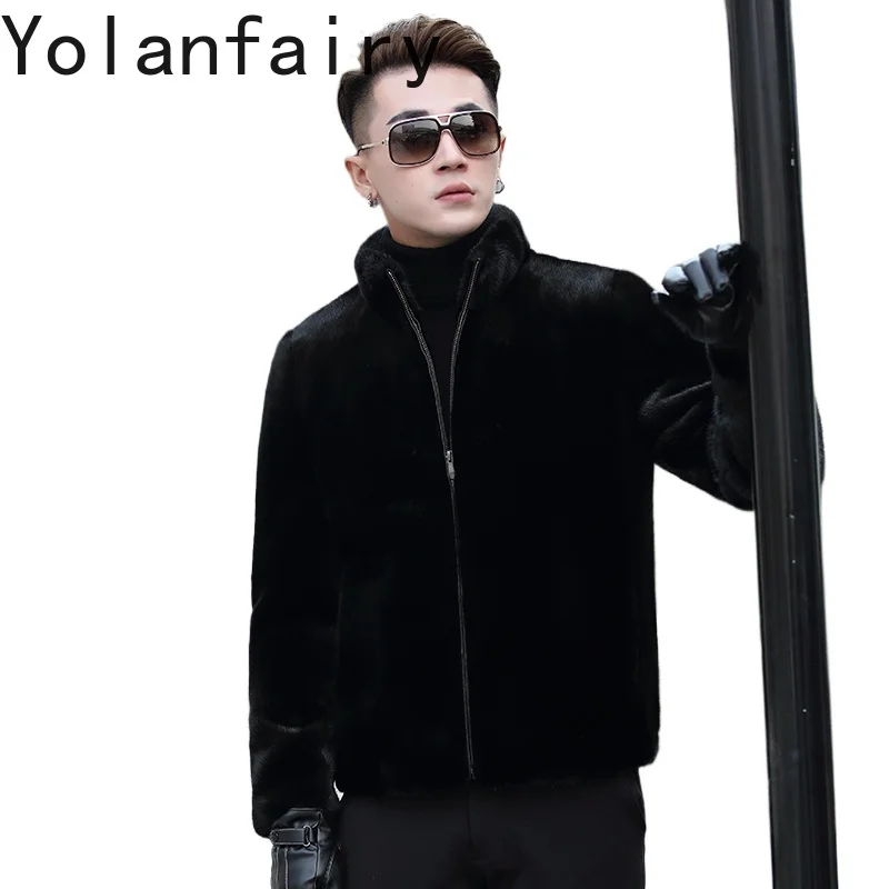 YOLANFAIRY Высококачественная шуба из цельного норкового натурального меха, мужская одежда, зимняя короткая куртка из натурального норкового меха для мужчин, черные шубы с капюшоном
YOLANFAIRY Высококачественная шуба из цельного норкового натурального меха, мужская одежда, зимняя короткая куртка из натурального норкового меха для мужчин, черные шубы с капюшоном