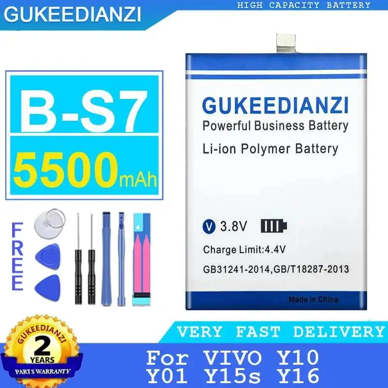 Mobile Phone Battery B-S7 Environmentally Friendly 5500mAh For Vivo Y10 Y01 Y15s Y16 Safe
Mobile Phone Battery B-S7 Environmentally Friendly 5500mAh For Vivo Y10 Y01 Y15s Y16 Safe