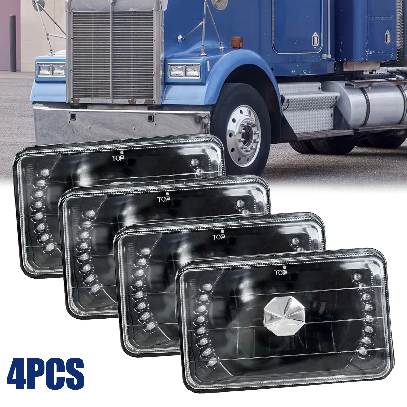 4pcs 4x6" LED Halo Headlights lamps For Kenworth T400 T600A T800 W900 Reflector
4pcs 4x6" LED Halo Headlights lamps For Kenworth T400 T600A T800 W900 Reflector