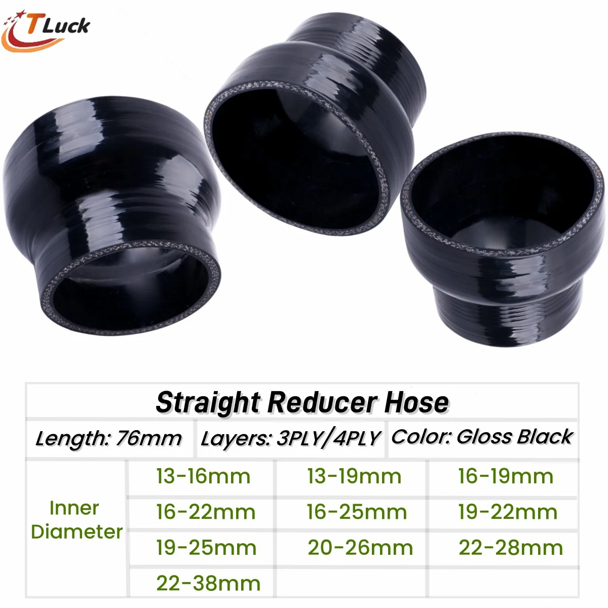 Straight Reducer Hose Silicone Coolant Tube Big to Small Intercooler Connector Pipe lD13mm16mm 19 20mm 25mm 26 28mm 22 38mm 1PC
Straight Reducer Hose Silicone Coolant Tube Big to Small Intercooler Connector Pipe lD13mm16mm 19 20mm 25mm 26 28mm 22 38mm 1PC