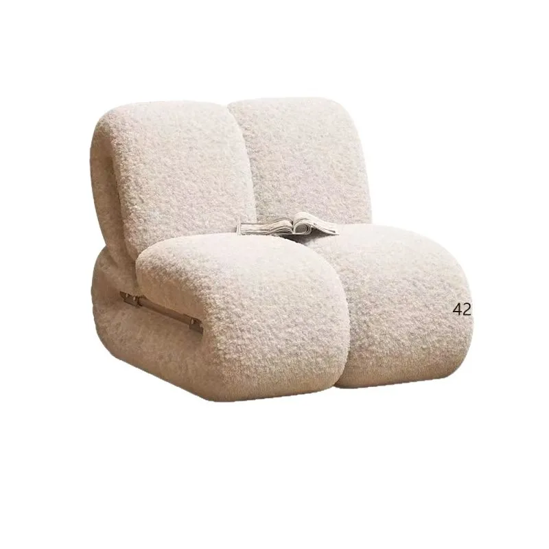 Cream wind lamb wool lazy sofa designer bed and breakfast living room Nordic single leisure sofa
Cream wind lamb wool lazy sofa designer bed and breakfast living room Nordic single leisure sofa