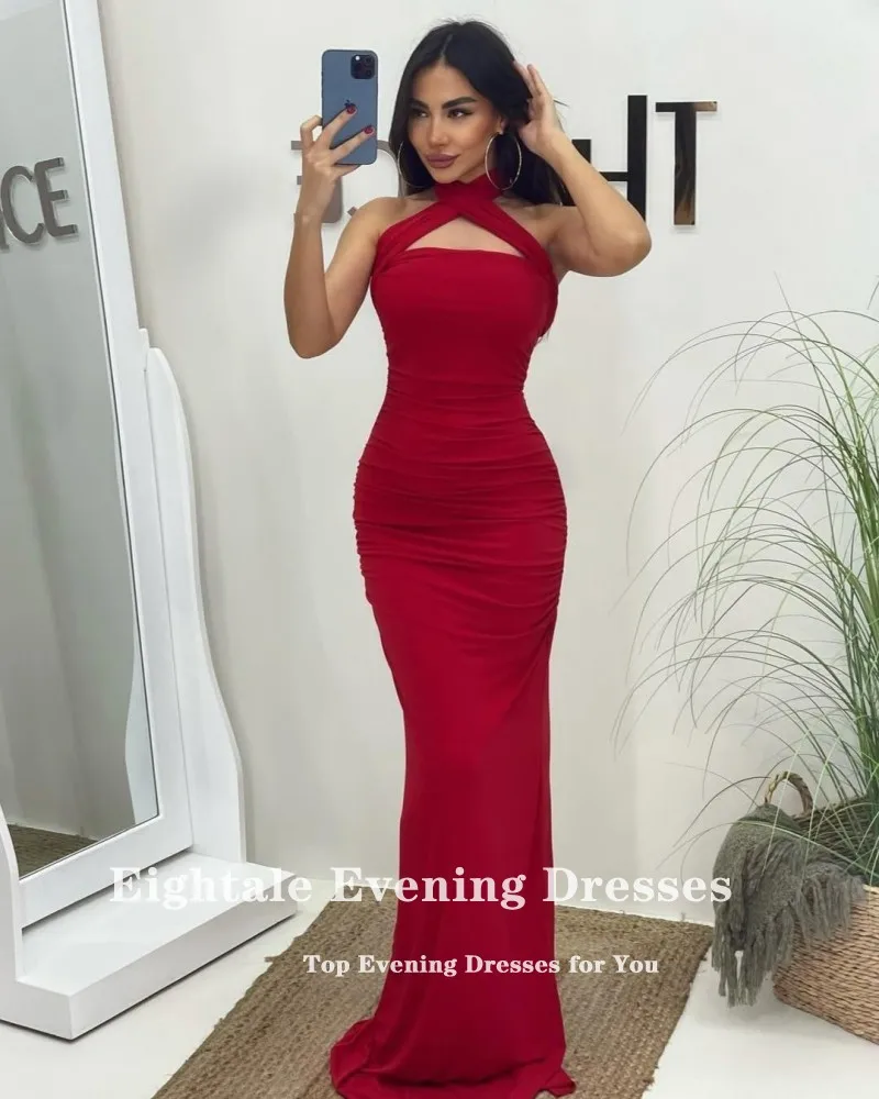 Eightale Arabic Evening Dress Red Customized Backless Floor Length Mermaid Stretchy Wedding Party Dress Vestido De Noche
Eightale Arabic Evening Dress Red Customized Backless Floor Length Mermaid Stretchy Wedding Party Dress Vestido De Noche