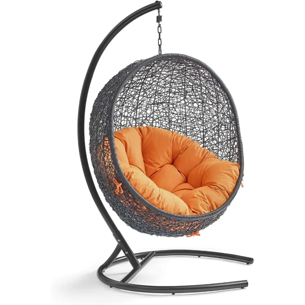 EEI-739-ORA-SET Encase Wicker Rattan Outdoor Patio Porch Lounge Egg, Swing Chair with Stand, Orange
EEI-739-ORA-SET Encase Wicker Rattan Outdoor Patio Porch Lounge Egg, Swing Chair with Stand, Orange