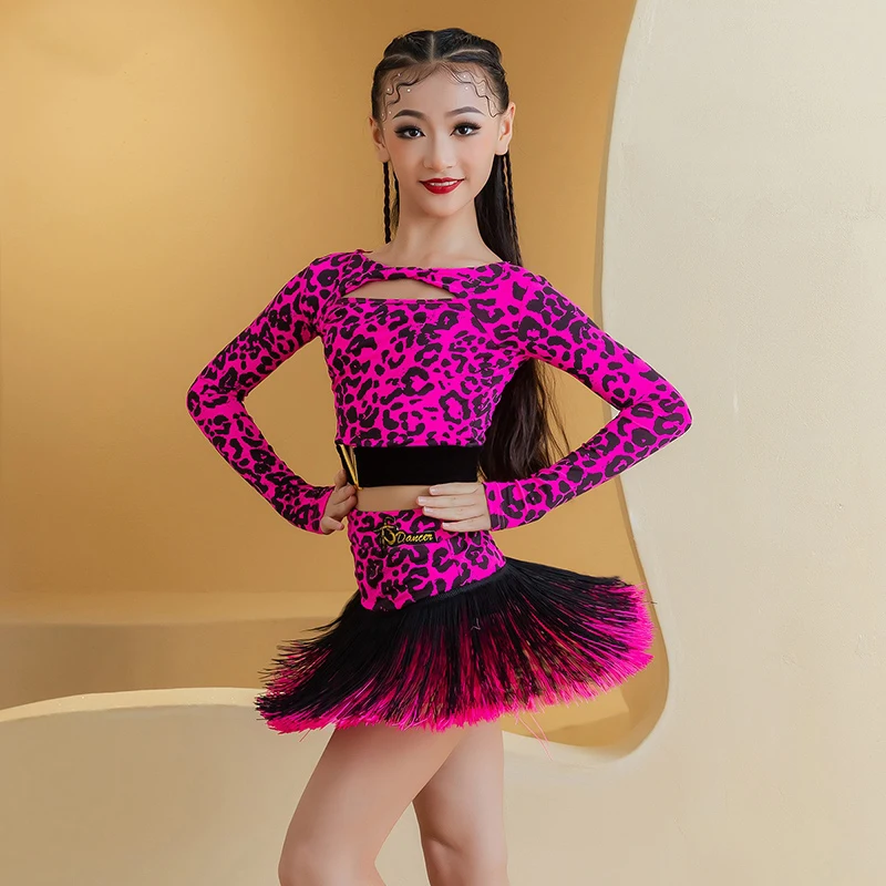Full Leopard Top Fringed Skirt Girls Chacha Latin Dance Performance Costume Children'S Salsa Samba Latin Dance Clothing SL11007
Full Leopard Top Fringed Skirt Girls Chacha Latin Dance Performance Costume Children'S Salsa Samba Latin Dance Clothing SL11007