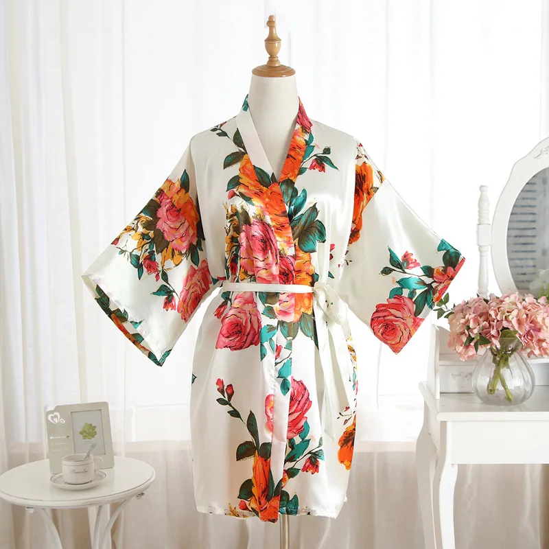 TrowBridge Women Floral Satin Short Night Robes Kimono Robe Fashion Bath Robe Sexy Bathrobe Female Wedding Bride Bridesmaid Robe
TrowBridge Women Floral Satin Short Night Robes Kimono Robe Fashion Bath Robe Sexy Bathrobe Female Wedding Bride Bridesmaid Robe