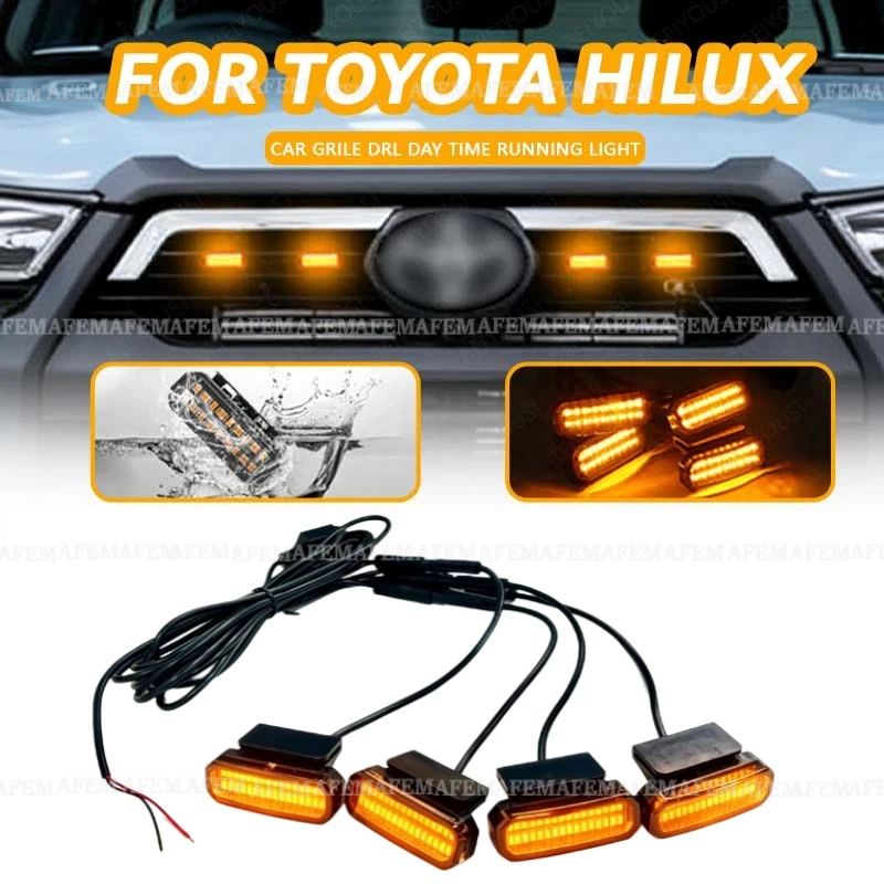 LED Front Grille Lights White Amber Light External Grille Lamps For Toyota HiLux center mesh small yellow light Accessories
LED Front Grille Lights White Amber Light External Grille Lamps For Toyota HiLux center mesh small yellow light Accessories