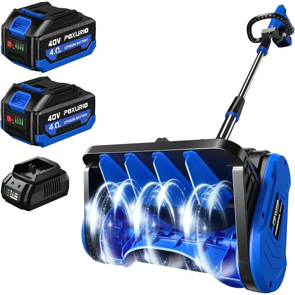 Электрическая лопата 40В с двумя аккумуляторами и бесщеточная воздуходувка 13В для ухода за подъездными путями и патио
Электрическая лопата 40В с двумя аккумуляторами и бесщеточная воздуходувка 13В для ухода за подъездными путями и патио