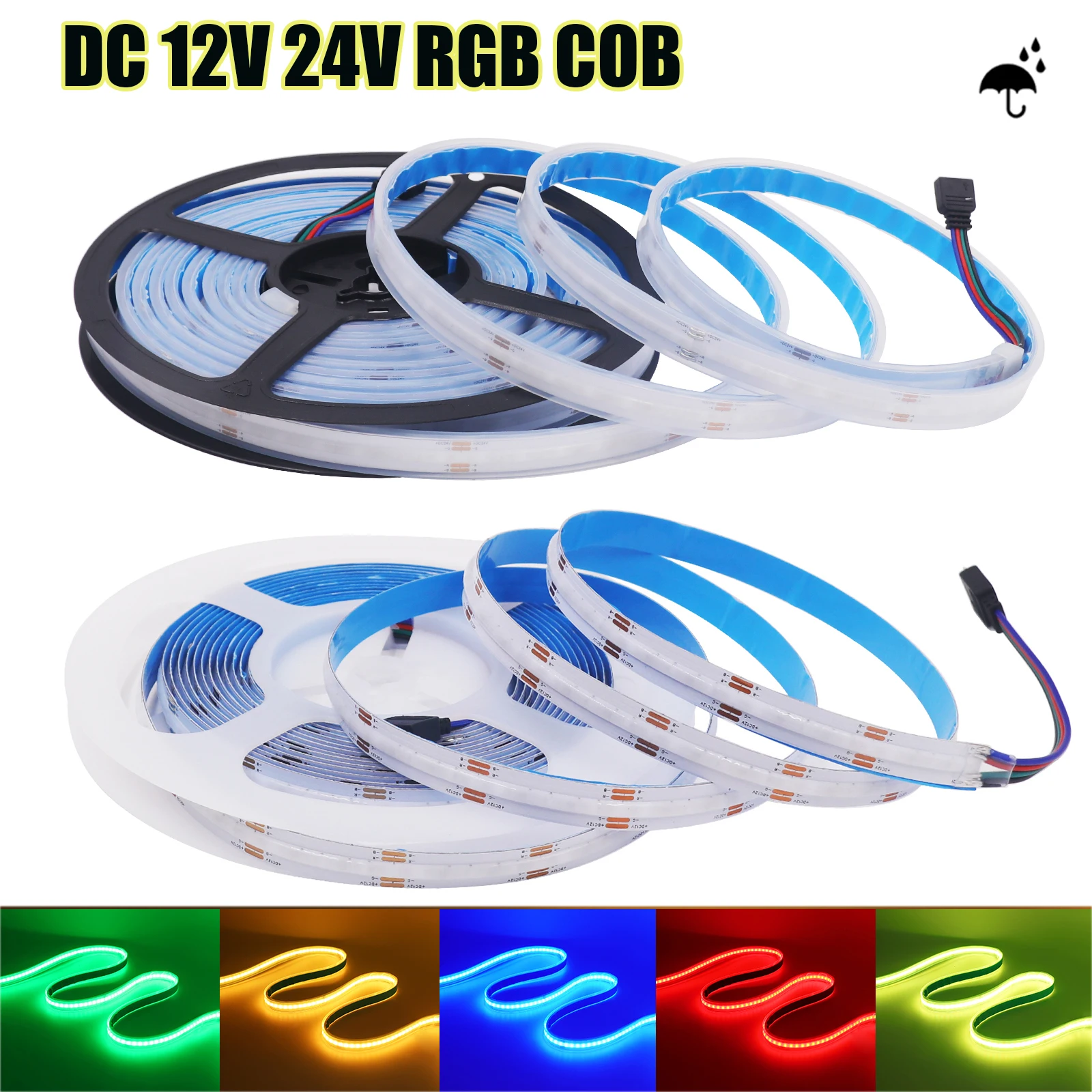 RGB COB LED Strip DC 12V 24V 576 840LEDs/M IP67 Waterproof IP21 TV BackLight Home Decoration Flexible Ribbon Led Light
RGB COB LED Strip DC 12V 24V 576 840LEDs/M IP67 Waterproof IP21 TV BackLight Home Decoration Flexible Ribbon Led Light