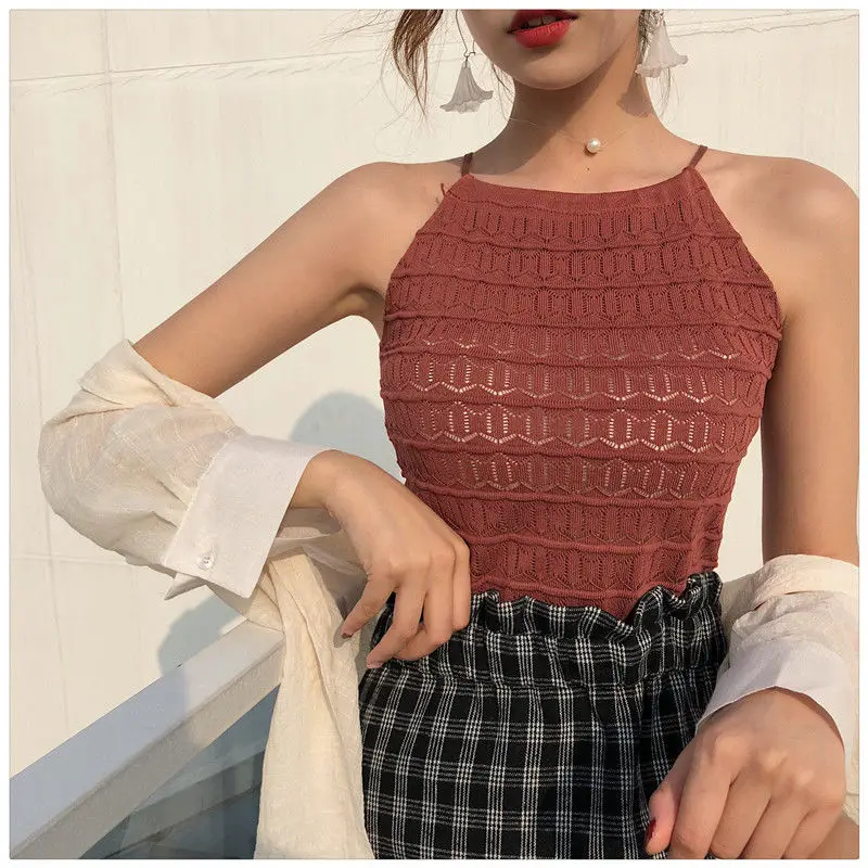 French Style Retro Slim Halter Tops Y2K Hollow Backless Sleeveless V-neck Ruffle Camisole Summer Sexy New Women‘s Clothes D865
French Style Retro Slim Halter Tops Y2K Hollow Backless Sleeveless V-neck Ruffle Camisole Summer Sexy New Women‘s Clothes D865